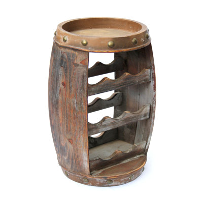 Crosby 6 Bottle Floor Wine Bottle Rack in Brown