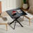 Rustic Square Side Table, X-Frame Metal Legs With Wood Grain Tabletop, Industrial Accent End Table For Living Room, Bedroom & Home Office, Balck, 31.5 X 31.5 X 29.5 Inches-577078239