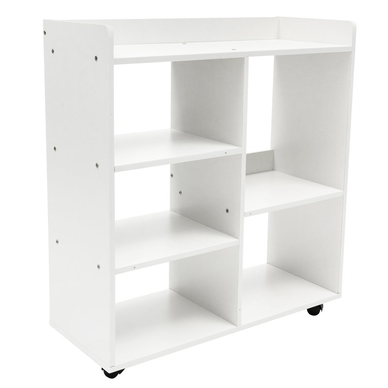 Support de rangement en bois manufacturé l 23,6 po Killaen, Blanc