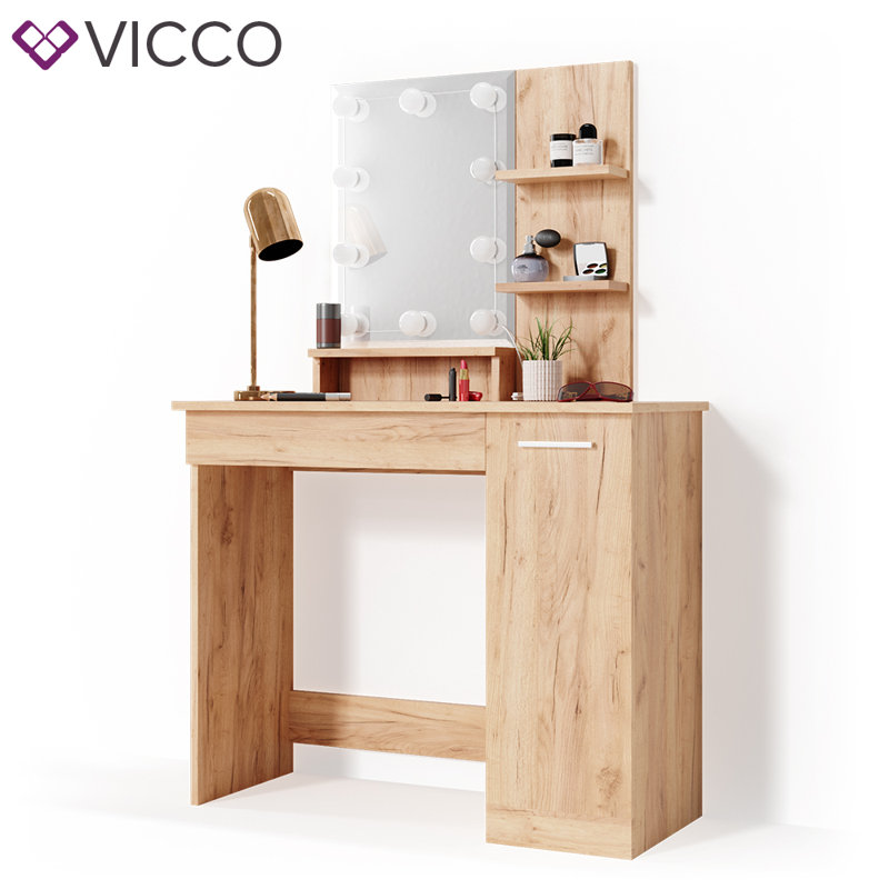 Allender Dressing Table with Mirror, Brown