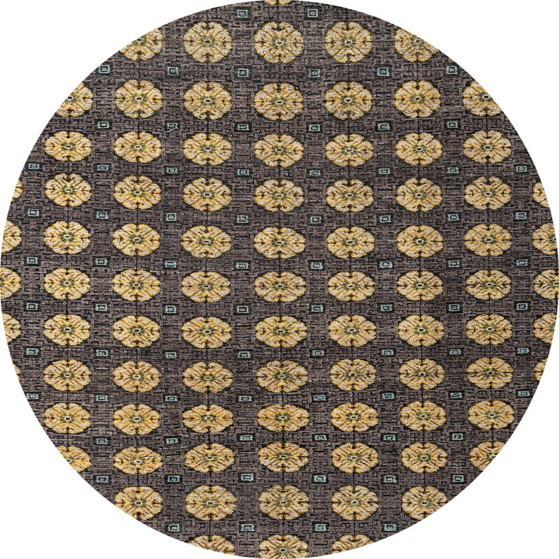Abstract Indoor Rug, Round 6'