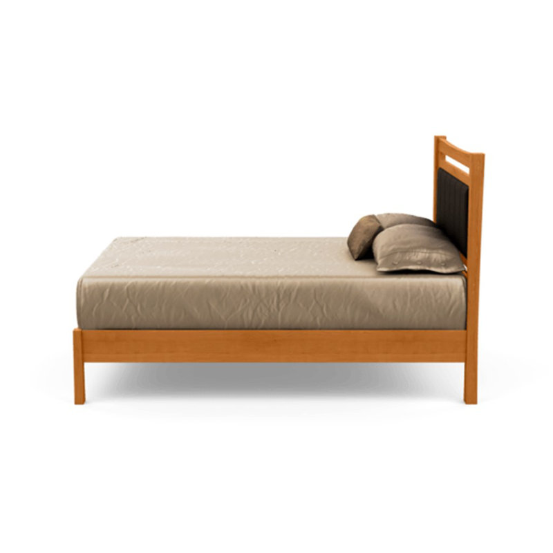 Monterey Upholstered Bed, Natural Cherry, California King, Ebony