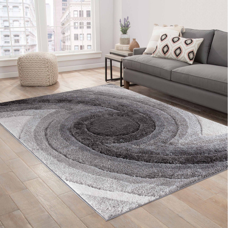 Arnhildur Abstract Shag Area Rug, Rectangle 160 x 230cm