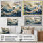 «White and Blue Wave Papercut Style III - Coastal Waves», reproduction d'art sur toile Wave (sans textures)-1979911000-1979911007