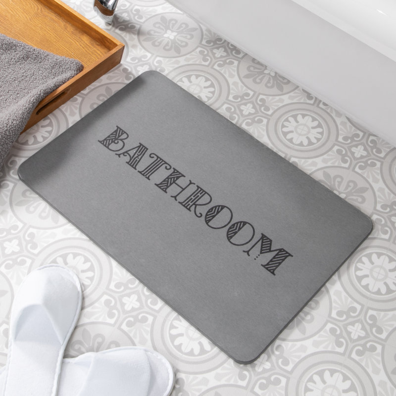 Non-Slip Bath Mat, Grey