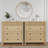 Drawer Dresser, Modern Fluted Nightstand, Wooden Chest of Drawers, Storage End Table Organizer-800211970