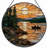 12"H Sunset Lake Stained Glass Window Panel-1701642915