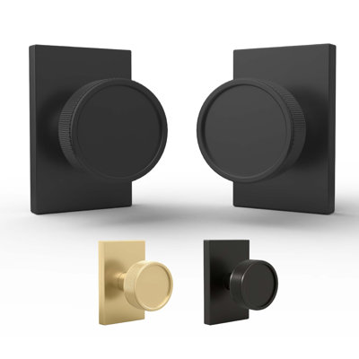 Poignées de porte Mega Handles Barton Passage - Paquet de 1 boutons de porte réversibles pour l'intérieur
