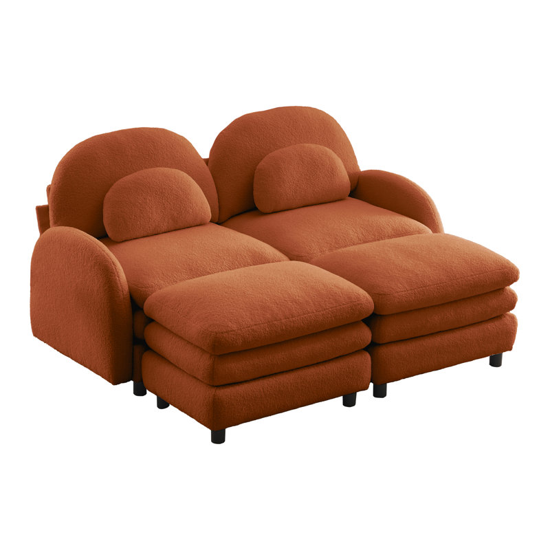 Cloud Comfort Sectionals, Teddy 2 Seat Modern Modular Sofa For Home