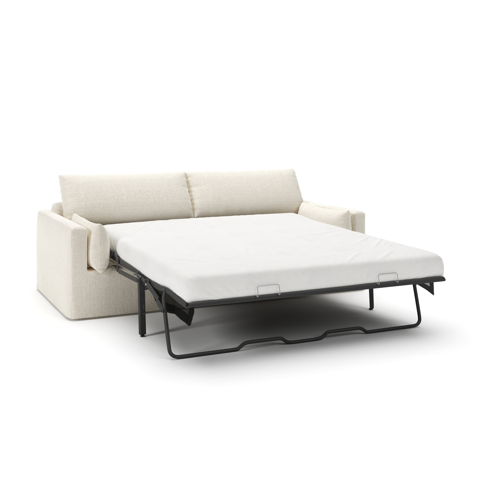 Luna 96'' Sofa, Davis Pearl Performance Bouclé