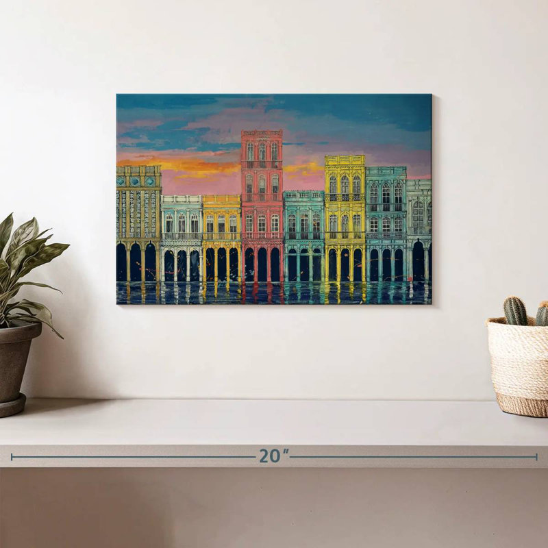 Lilie Cuban Pastel Homes, H 8 po x l 12 po