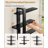 Black Floating Shelves Pine Wood 3 Tier 20in Wall Mounted Shelf for Photo Books Display Shelving Bedroom Living Room Office Bathroom Home Decor-783860198