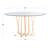 Septimus Round Glass Top Metal Base Dining Table
