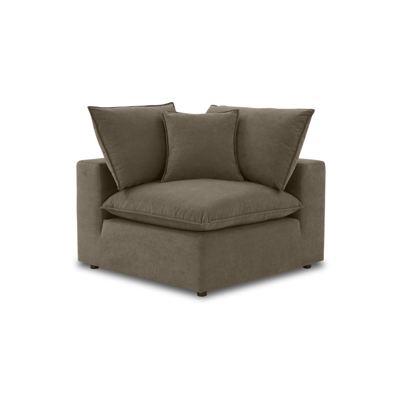 Hadleigh Chocolate Brown Velvet Corner Chair
