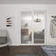 48 po x 80 1/2 po Porte coulissante transparente 1-Lite, blanc-129756622-129756626