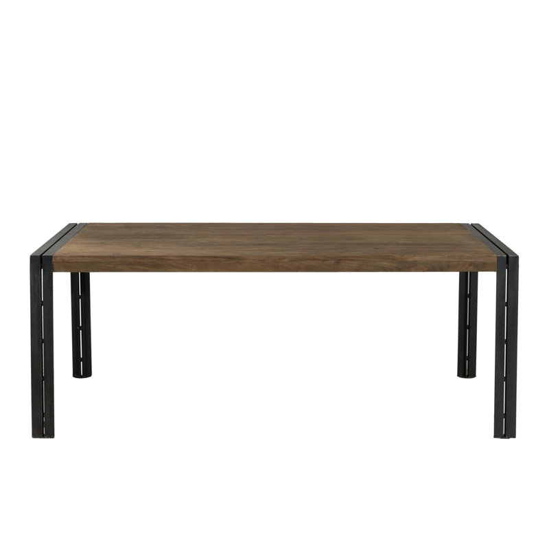 Sandrine Teak Metal Base Dining Table