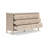 Mooran Wide Dresser, 6 Drawers, White Marble Finish Top,-111450664