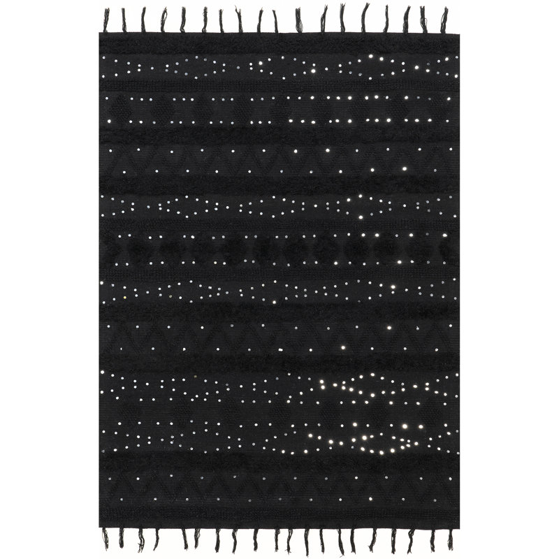 Kissena Textured Wool Area Rug, Rectangle 3' x 5'