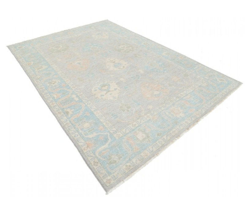 Tapis en laine d'agneau unique 7 pi x 9 pi 11 po
