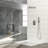 Wall Mounted Dual Shower Head - 10 Inch Square In Brushed Nickel With Rainfall And Handheld Shower, Easy Installation Swivel Functionality System Installation, Nozzle Option-127233234