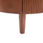 Vintage Round Nesting Coffee Table Fluted With Drawer In Black & Walnut In 31.5''