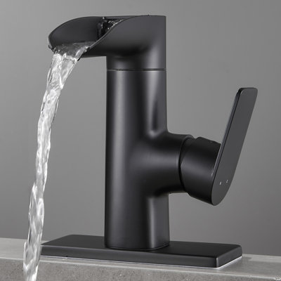 Waterfall Single Handle Single Hole Bathroom Faucet