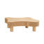 Table basse cylindrique moderne en bois de 42,52 pouces fabriquée à la main de forme irrégulière pour le salon, petite table basse avec piédestal robuste, couleur naturelle