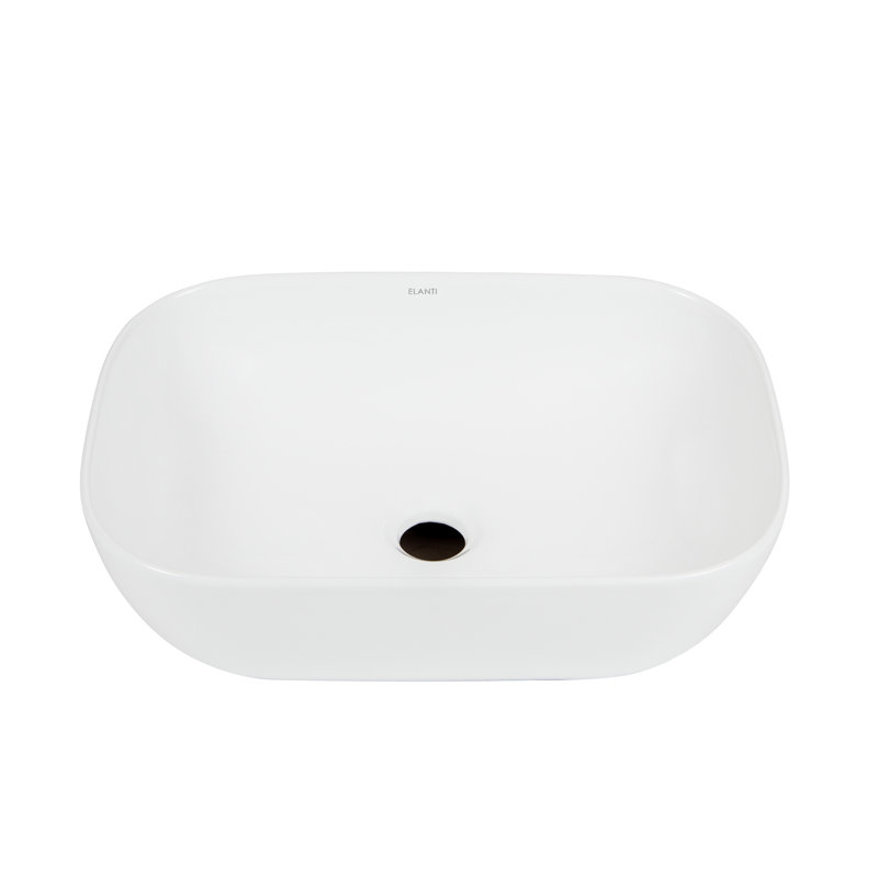 Lavabo de salle de bain rectangulaire en céramique