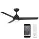 54" Mocha 3 - Blade Outdoor/Indoor Smart Propeller Ceiling Fan with Remote Control Included