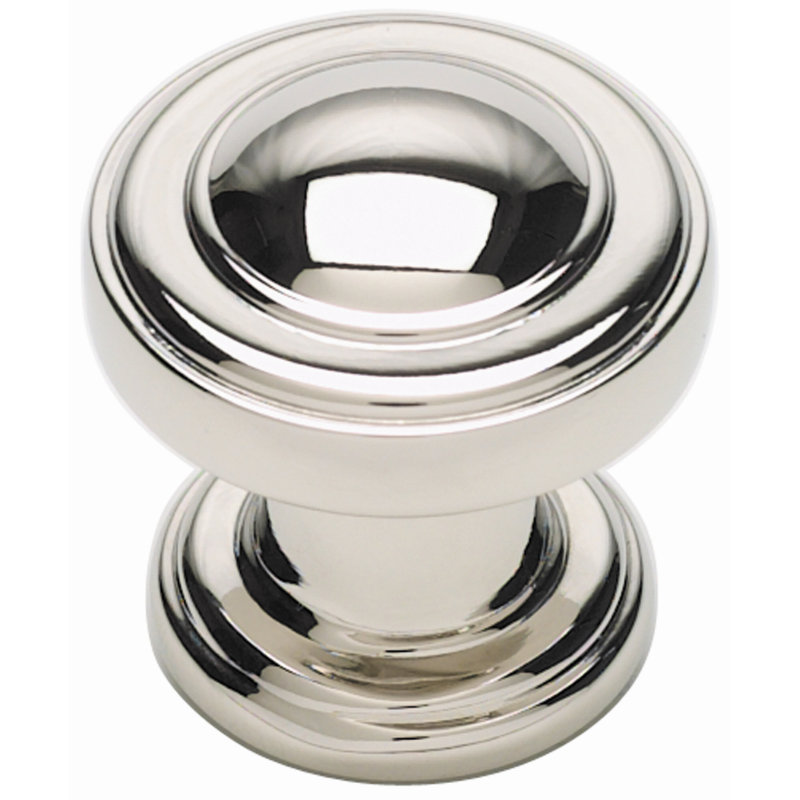 Bronte 1 1/8" Diameter Round Knob, Polished Nickel