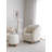 Elegant Wing Chair, White, 32.3 x 30.3 x 31.5 Inches | 100% Hornbeam Wood Frame, 100% Teddy Fabric | Comfortable Seat: 20.9 x 16.9 x 20.5 Inches | Perfect for Living Room & Cozy Reading Nook, Stylish Design