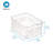 iDesign Crisp Berry Plastic Bin, Modular Stacking Food Storage Box with Removable Inner Basket, BPA Free, 8.32" x 6.32" x 3.88", Clear and White