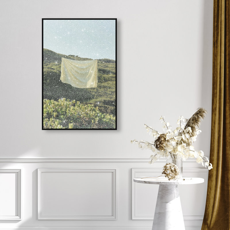 Floating Cotton II Print by Oliver Gal, 25"H x 17"W, Black Floater Frame