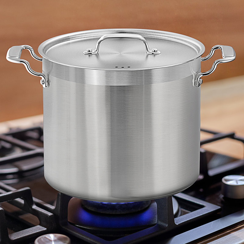NutriChef Stainless Steel Stock Pot, 16