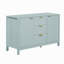 Buffet à motif ondulé - 3 tablettes réglables, 3 tiroirs et portes à fermeture en douceur, console de rangement avec poignées en métal, convient pour le bureau, le couloir et le salon, 3 couleurs-2124513473