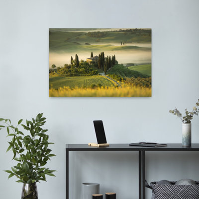 Tuscan Farmhouse Morning by Andreea Amaritei - Wrapped Canvas Print