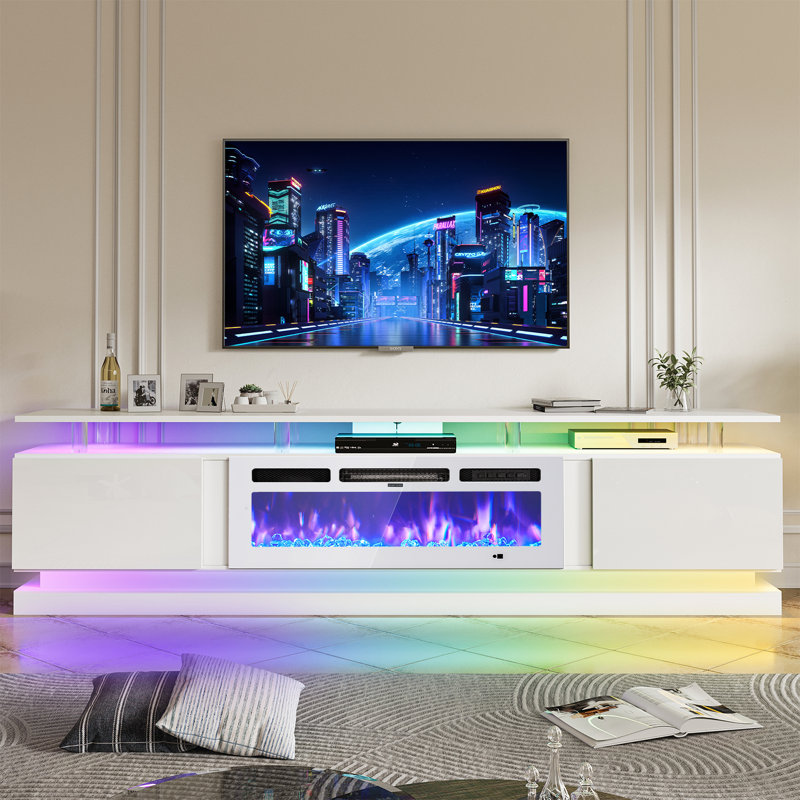 80-Inch White TV Stand