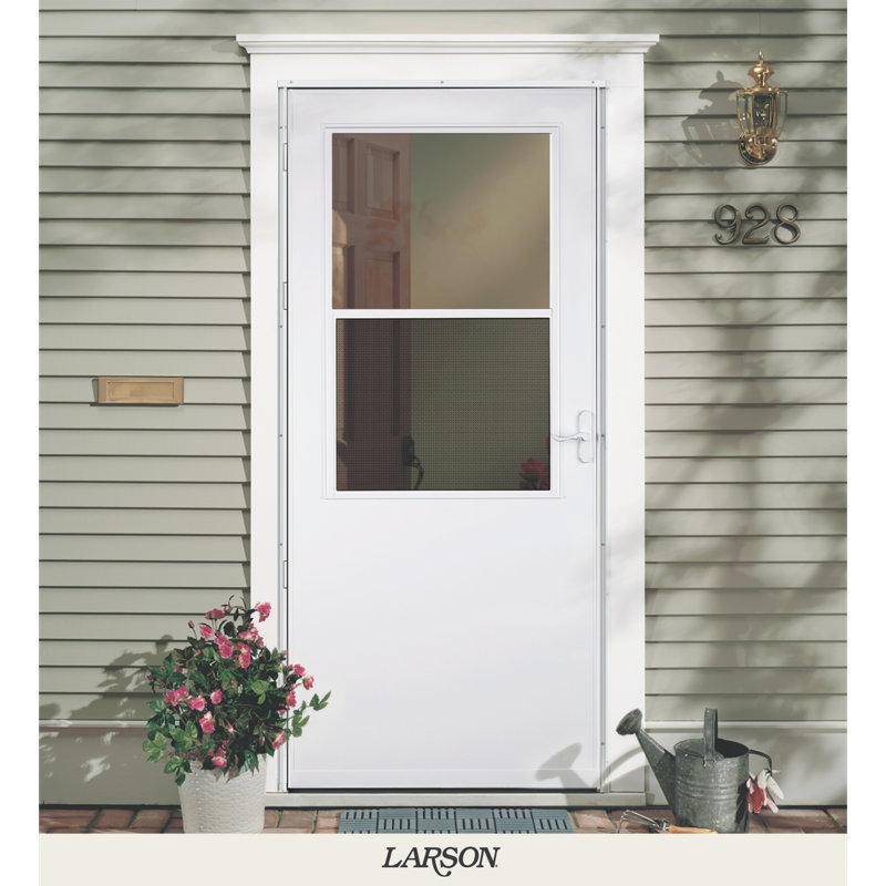 20 Series Highview with Adjustable Screen (handle included), White, 36" x 81"