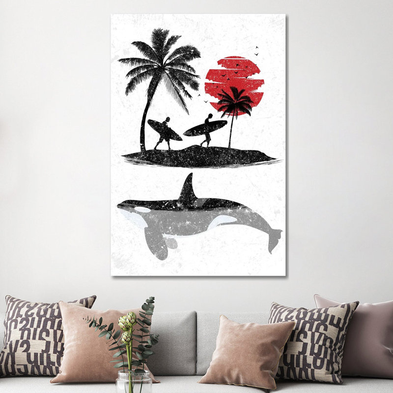 Island Surf Killer Whale by Alberto Perez - Wrapped Canvas Print, 152.5 cm H x 101.5 cm W