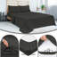 Ensemble de draps 100% coton peigné à densité de tissage 300 fils - 1 drap-housse, 1 drap plat et 1 taie d'oreiller - Ensemble de draps en percale respirant-114651586