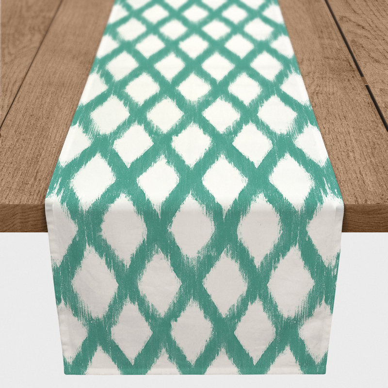 Chemin de table Carlvin, 72 po x 16 po, Bleu sarcelle