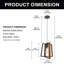 Kamontae 1 - Light Matte Black Kitchen Island Pendant