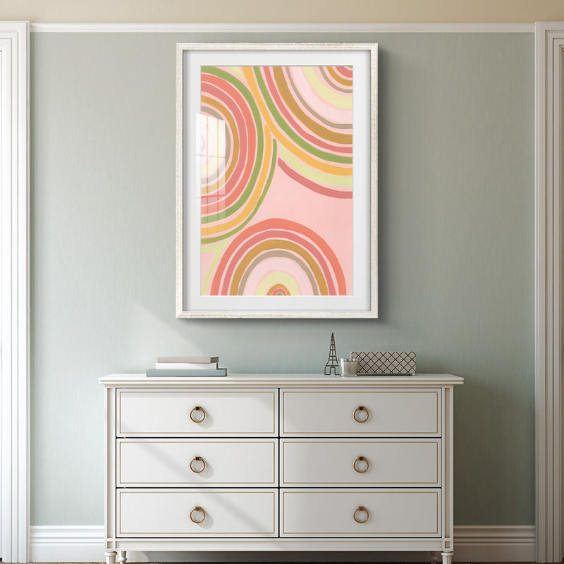 Abstract Rainbow I -Framed Print, 28.5" H x 20.5" W, White