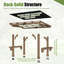 Abri de jardin en bois massif 8 x 10 pi, abri d'auto avec toit rigide en acier-123401012