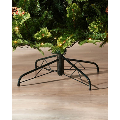 Victorian Green Artificial Christmas Tree with Clear and White Lights