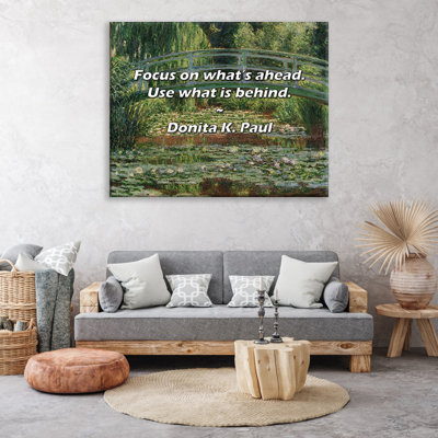 Artsy Quote "Focus on what’s ahead. Use what is behind." By Donita K. Paul Gallery Wrapped Canvas
