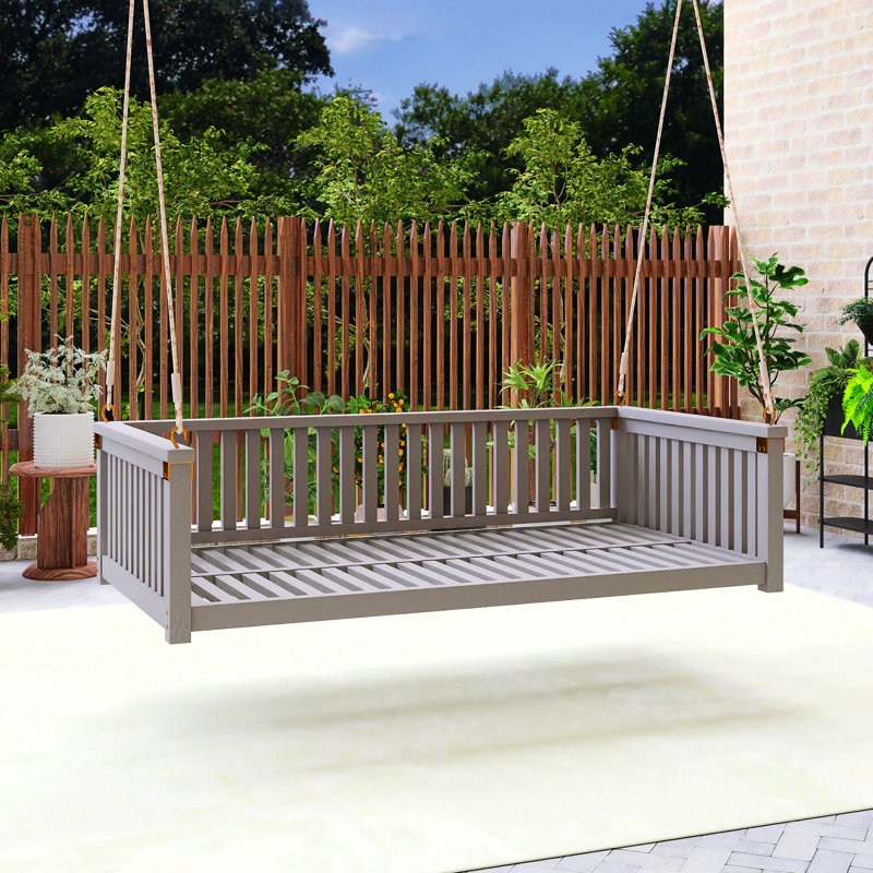 Balancelle en bois pour lit simple, Gris
