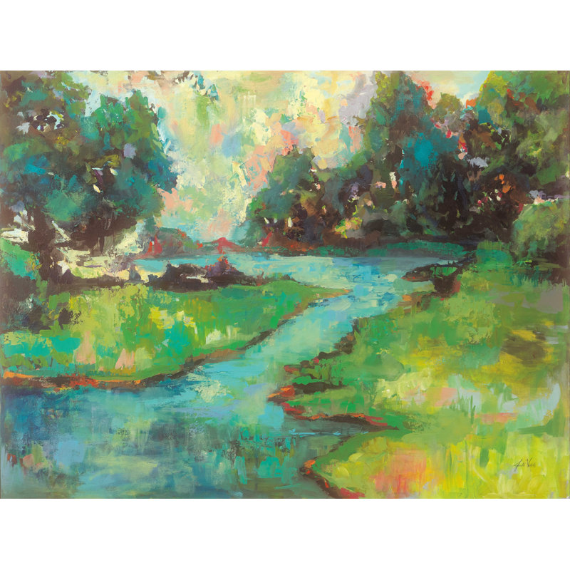 Paysage dans le parc - reproduction sur toile, H 12 po x l 16 po