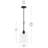 Ilia 1-Light Matte Black Pendant with Clear Glass Shade-127419981