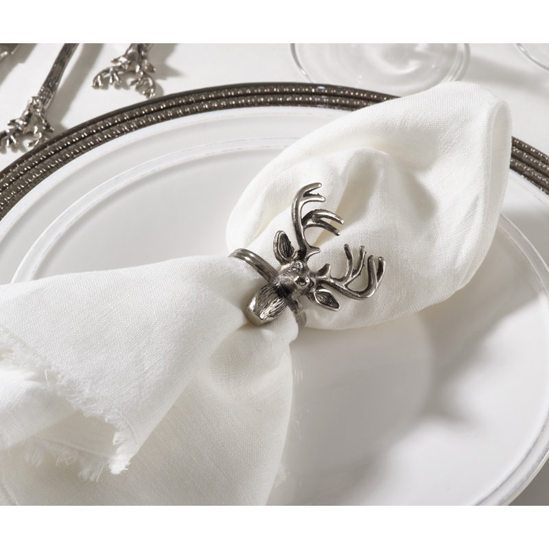 Brass Napkin Ring, Silver
